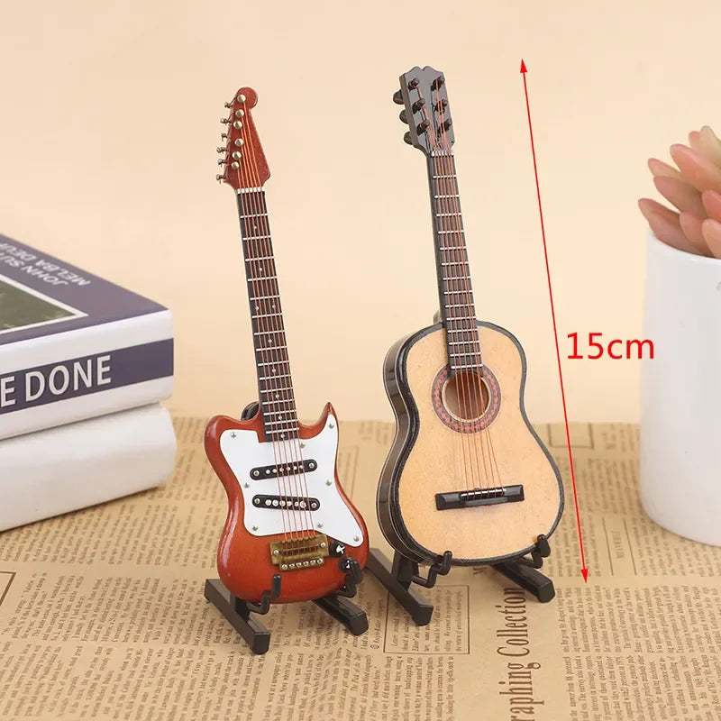 Mini-Guitares Décoratives – Classique ou Électrique (15 cm)